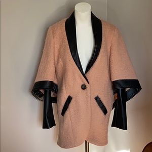 Bebe Cocoon Coat - Pink/Black